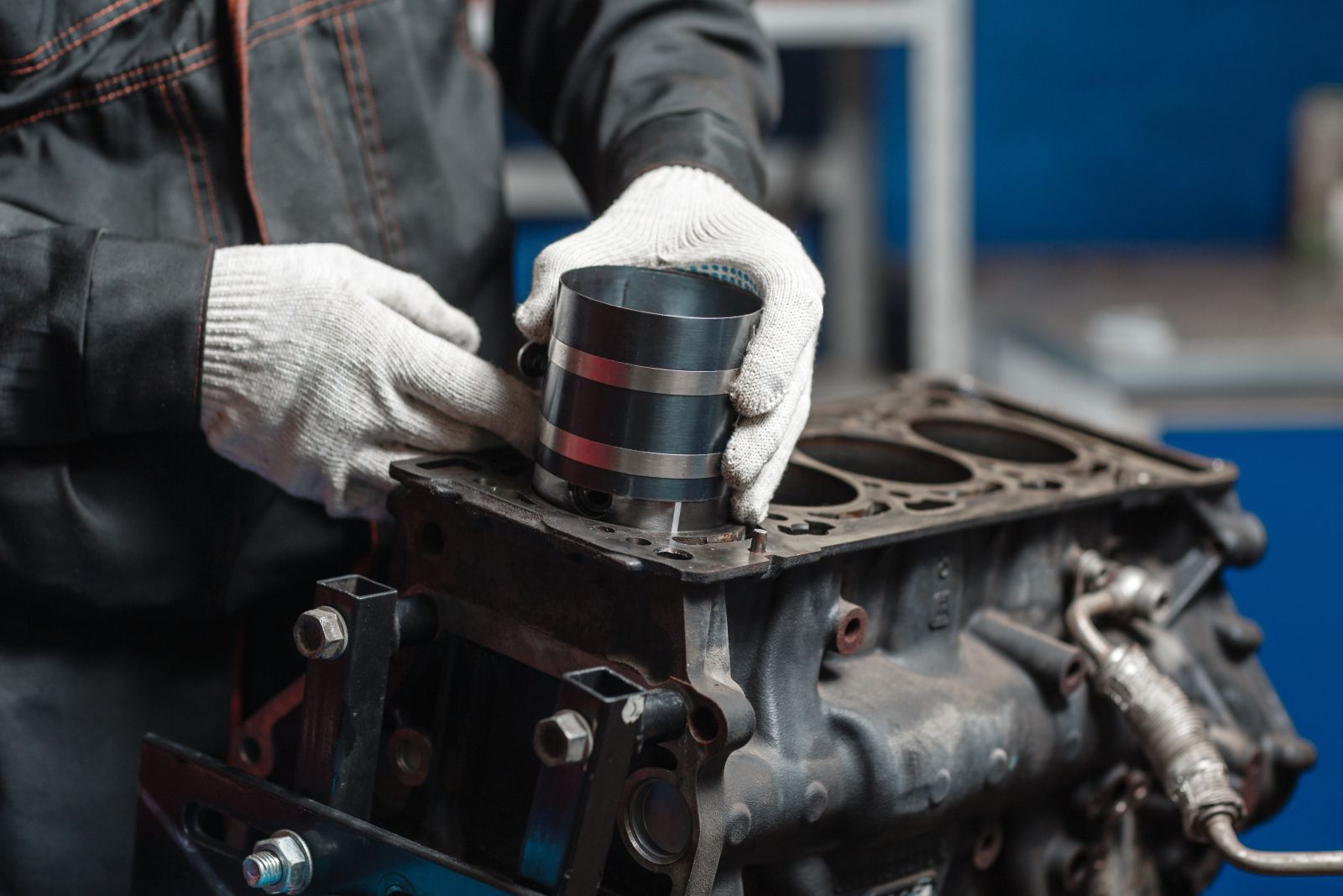 Adelaide mechanic repairing a cylinder head