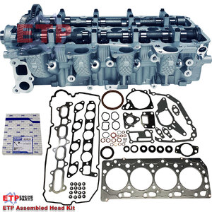 ETP's Assembled Cylinder Head Kit with Camshafts and rockers for 2.5L DOHC Diesel Mitsubishi 4D56U