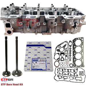 ETP's Cylinder Head Kit for 2.5L DOHC Diesel Mitsubishi 4D56U Commonrail. Includes Head, VRS, Valves and Head Bolts