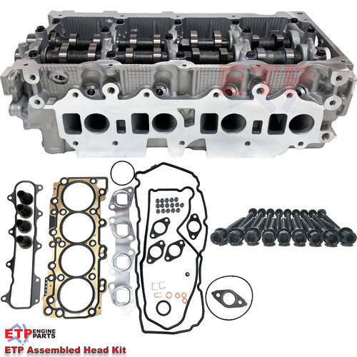 ETP's Assembled Cylinder Head Kit for Nissan Navara 2.5L Diesel YD25 5X0 Late - Complete with Camshafts and Buckets